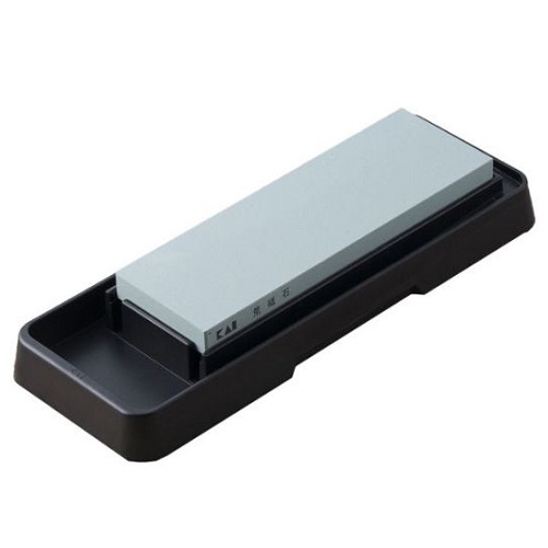 平砥石セット (荒研石#400) 包丁研ぎ AP0302 KAI 包丁 荒砥石 ブラック