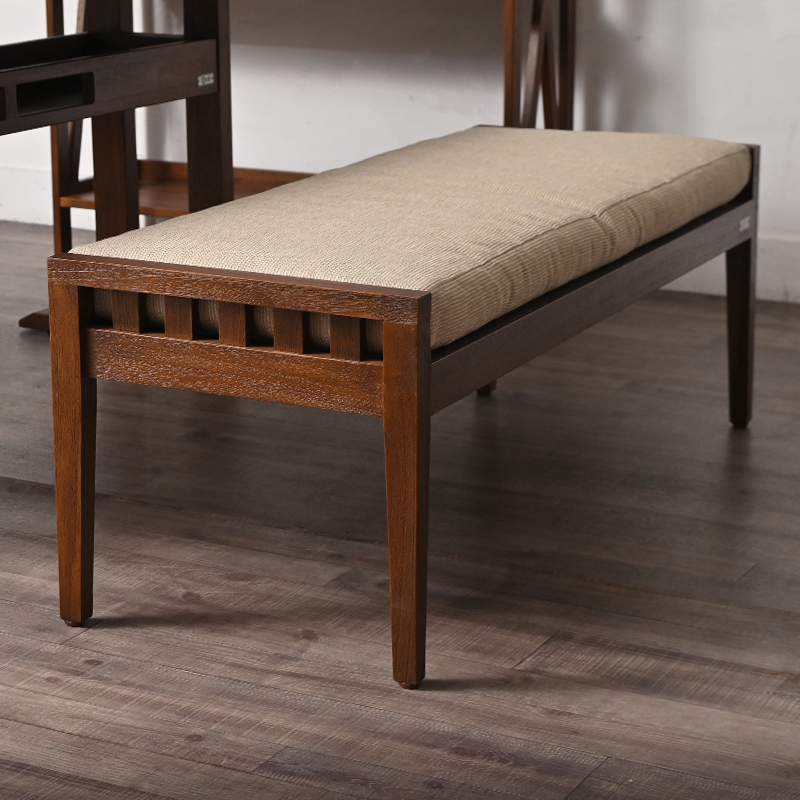 チーク無垢材 ベンチ ロータイプ ACS270KA サンフラワーラタン 椅子