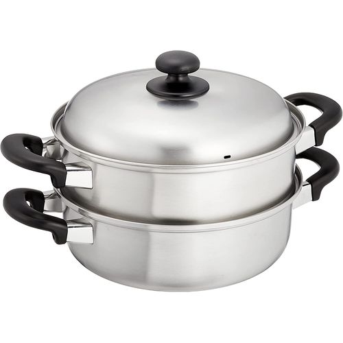 日本製 燕三 ステンレス二段蒸し器 ガス・IH対応 24cm EM-017 和平