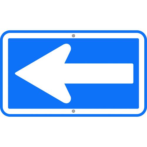 道路標識・構内用 一方通行 道路326 スチール 133240 緑十字 標識