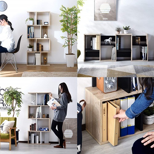 S字 ディスプレイラック 4段 WN 00-167-wn ウォールナット ワイエム