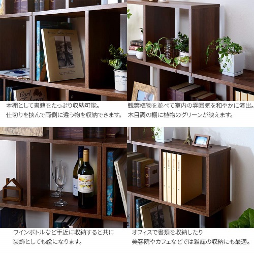 S字 ディスプレイラック 4段 WN 00-167-wn ウォールナット ワイエム