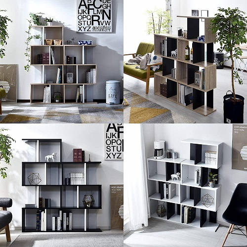 S字 ディスプレイラック 4段 WN 00-167-wn ウォールナット ワイエム