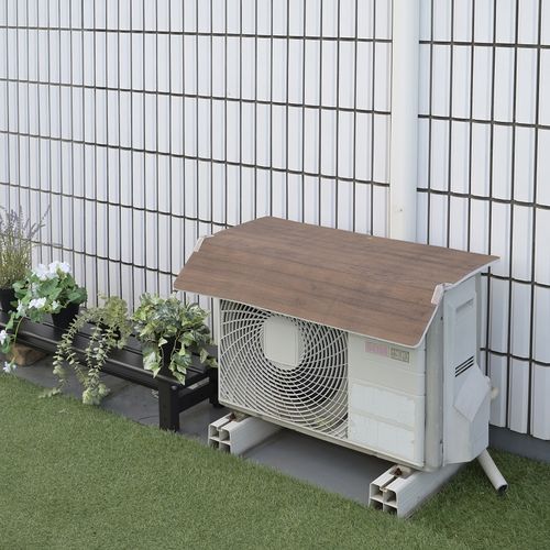 山善 エアコン室外機日除けパネル タイル調 YMAG-8352HB 山善 エアコン