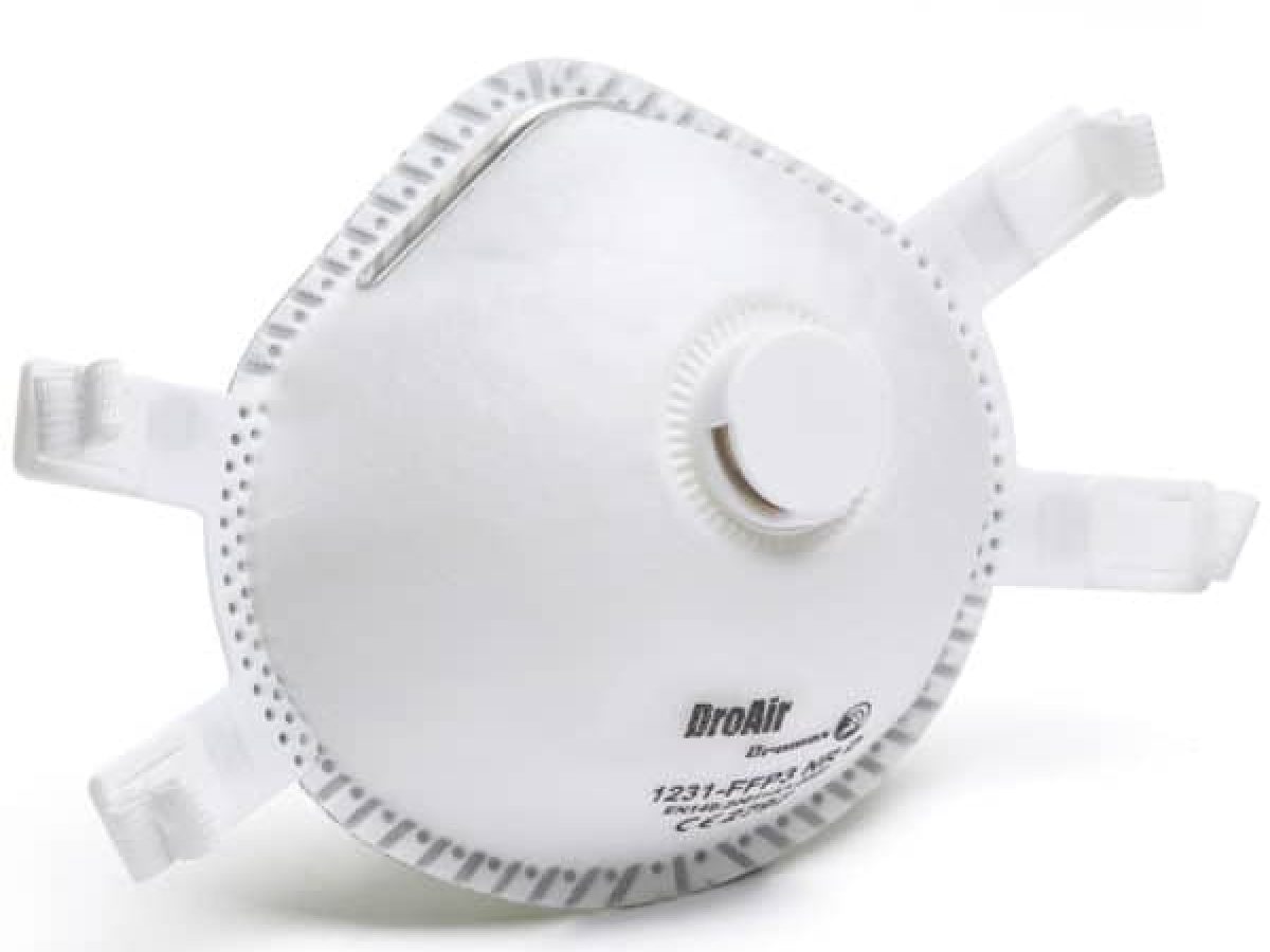 White Valved Disposable Moulded FFP3 Mask | Respiratory