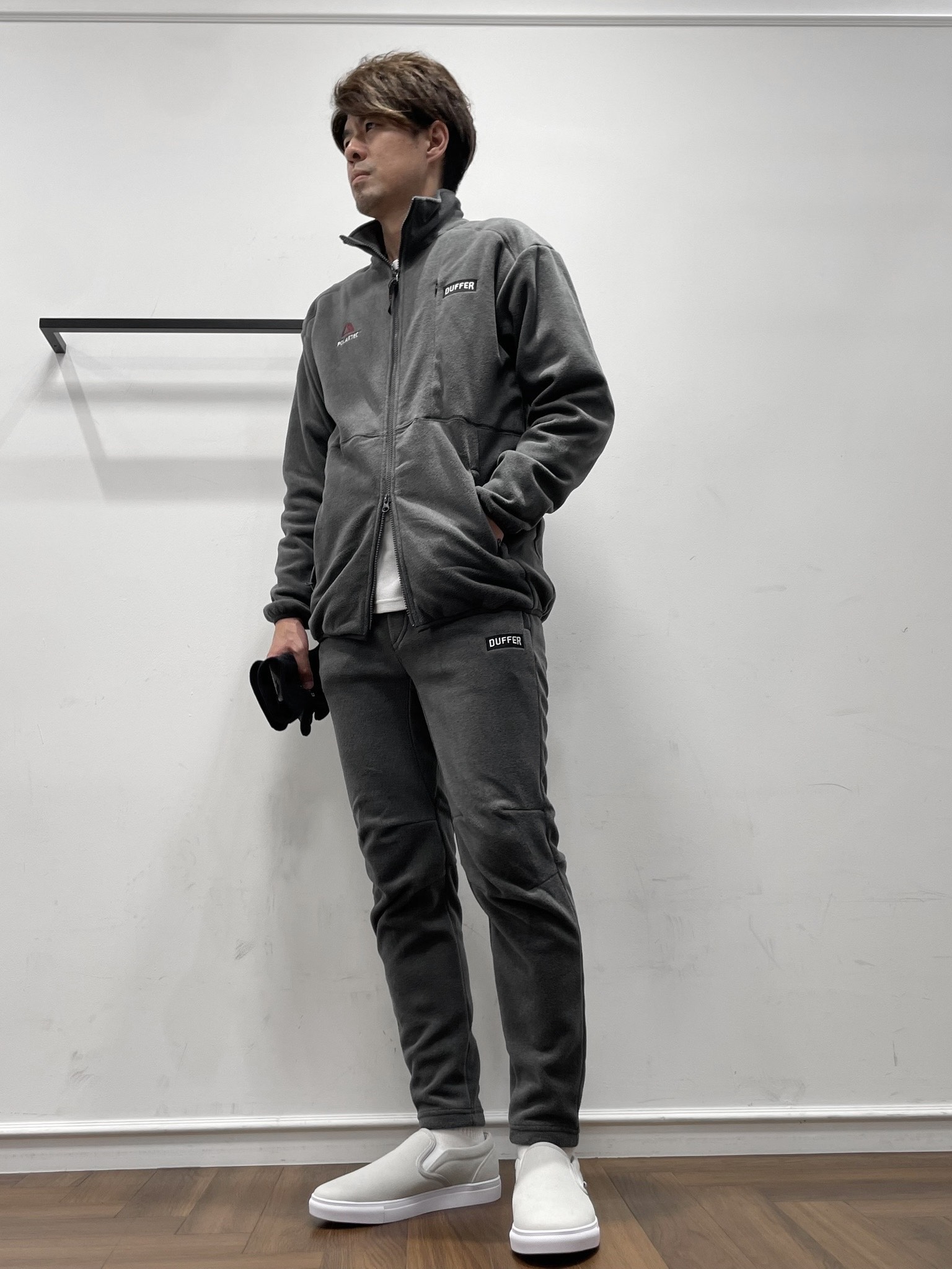25AW】POLARTEC スタンドカラーセットアップコーデ【GRAY】 – The