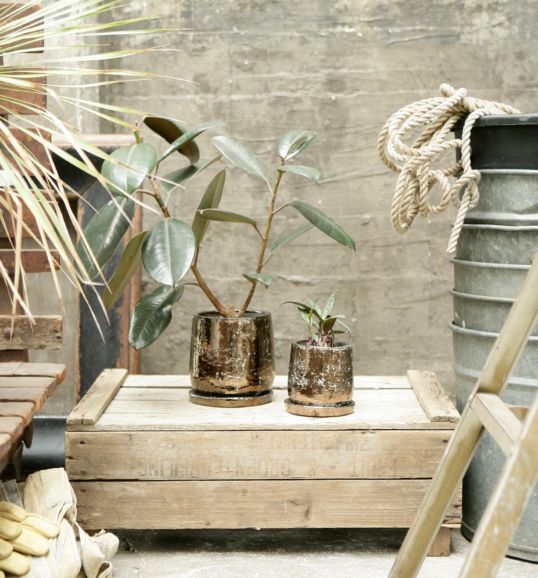 トールペイント(アッセンデルフト)持ち手付き鉢カバー