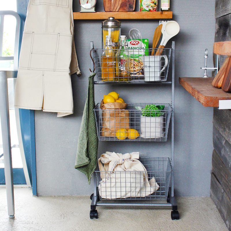 DULTON ONLINE SHOP | WIRE RACK WITH CASTORS HAMMERTONE GRAY: 家具