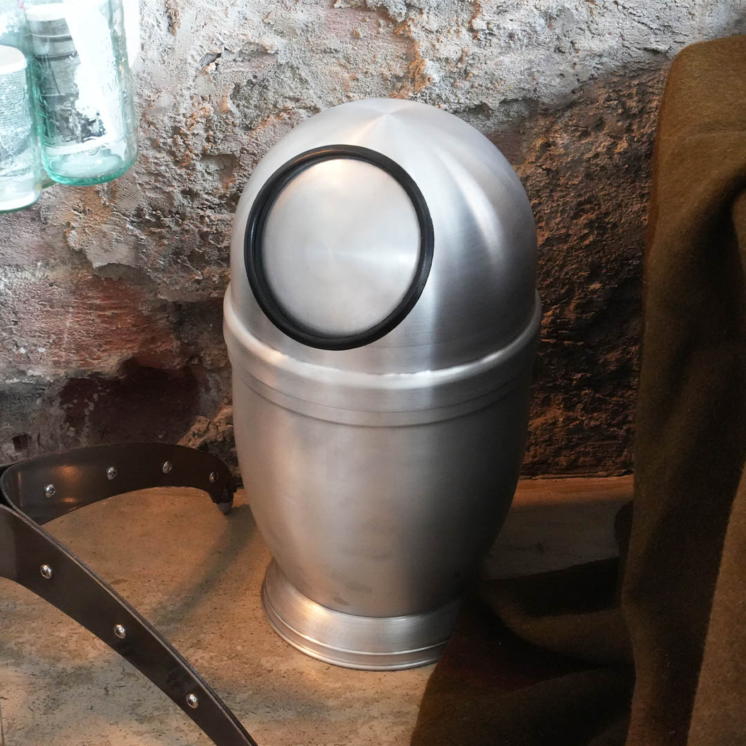 DULTON ONLINE SHOP | ALUMINUM DUST BIN SATIN FINISHED L(L SATIN