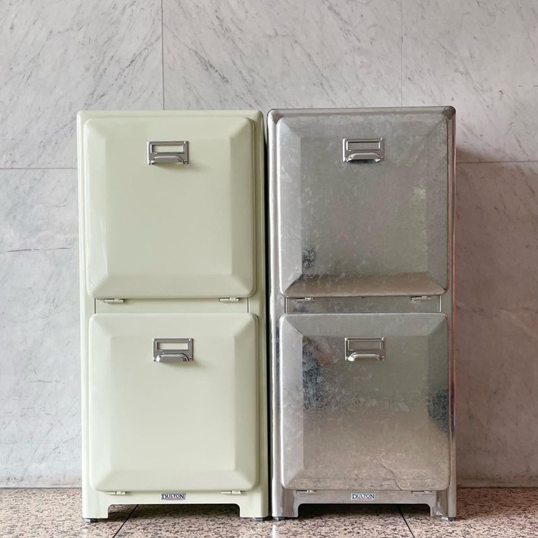 DULTON ONLINE SHOP | TRASH CAN DOUBLE DECKER IVORY(IVORY): ホーム用品