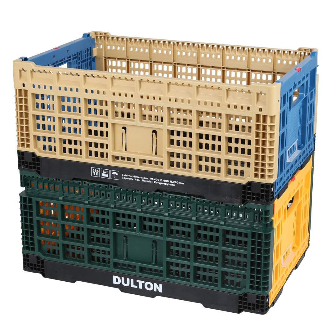 DULTON ONLINE SHOP | FOLDING MESH STORAGE 48L COYOTE/BLUE(48L