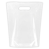 無地クリアガゼットバッグ-5(W200×D90×H245 クリア): OPP袋／PP袋