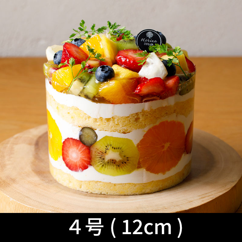 フルーツこぼれるデコレーション4号（12cm / 2～4人分 ）※ 特注