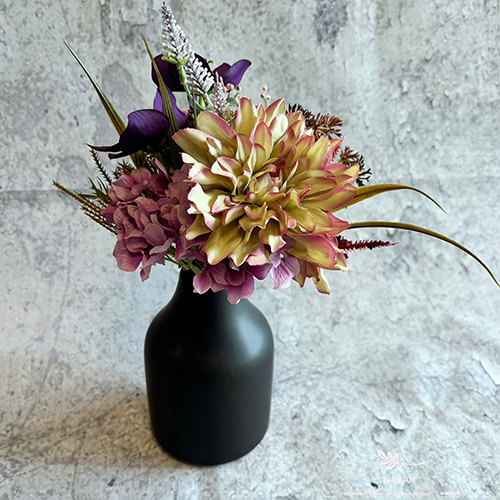 商品詳細：アーティフィシャルフラワーの花器付きブーケ｜emonya／ええ