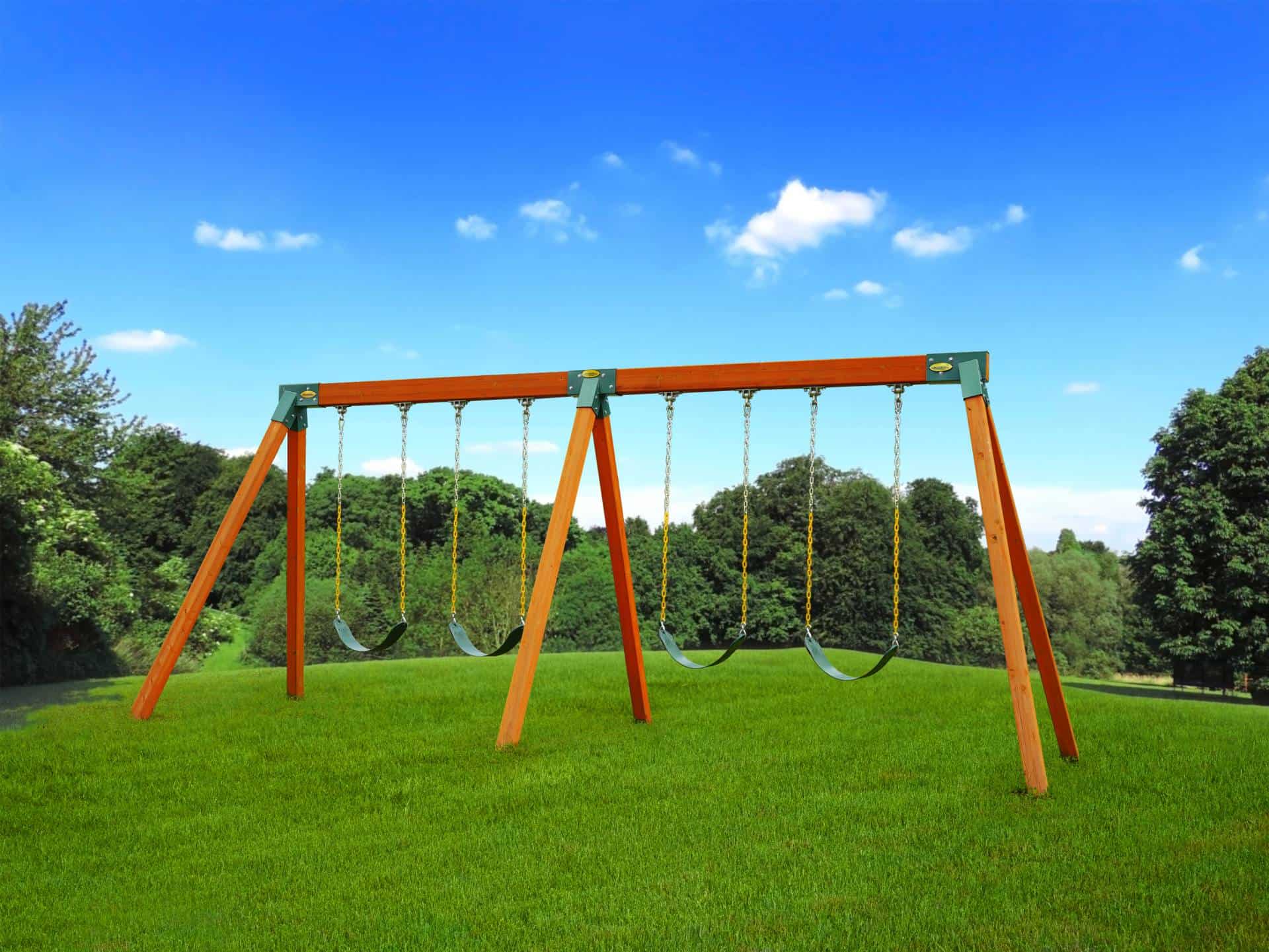 Small A-Frame Classic Cedar Swing Set | Affordable & Backyard Models
