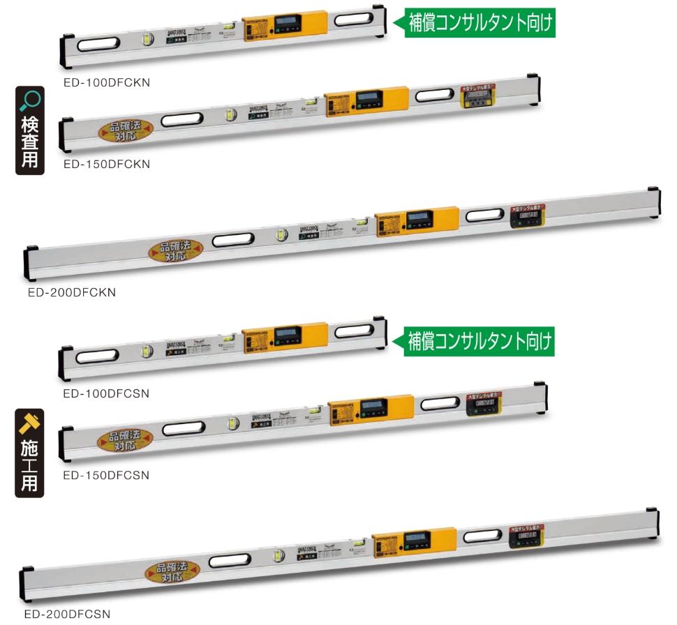 デジタルフォルトチェックレベル｜品確法対応水平器｜水平器・水準器