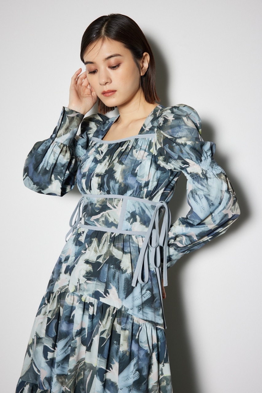 rienda | サイドリボンフレアワンピース (ワンピース(ロング） ) |SHEL