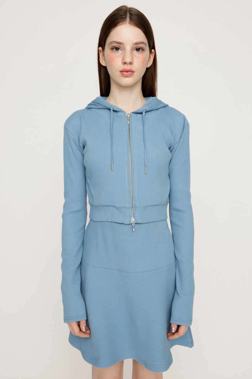 SLY | CROPPED HOODIE FLARE SK 2P (ワンピース(ミニ・ミディアム