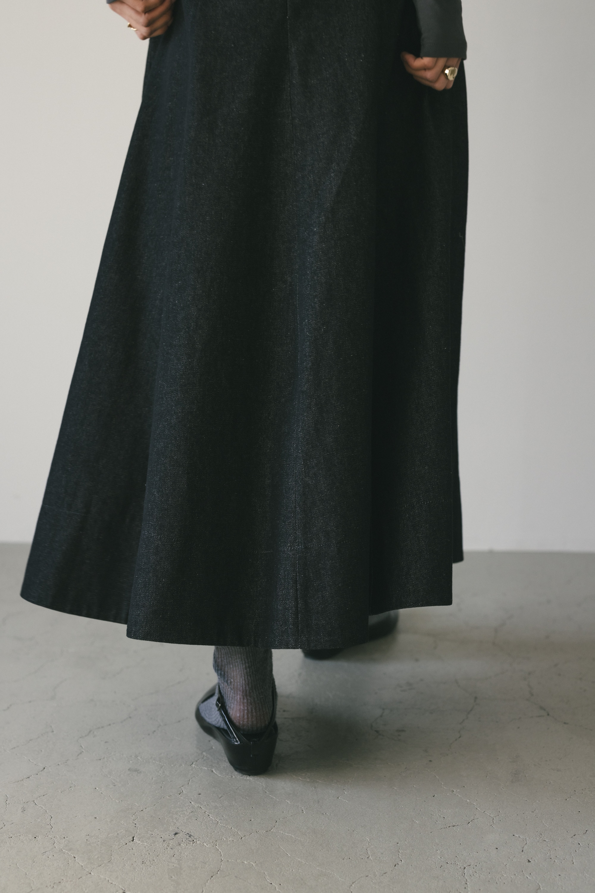 STYLEMIXER | パネルラインデニムフレアスカート (スカート(ロング