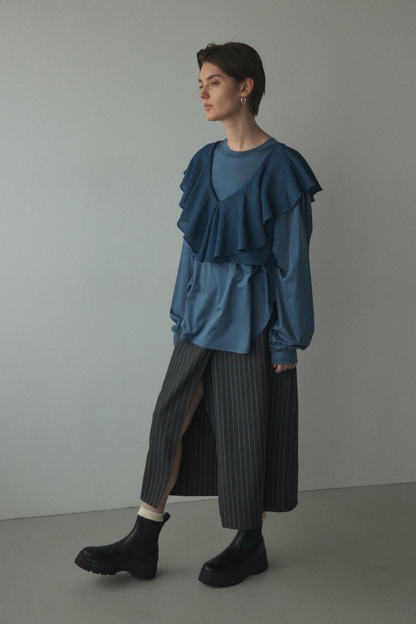 BLACK BY MOUSSY | asymmetry wrap skirt (スカート(ロング) ) |SHEL