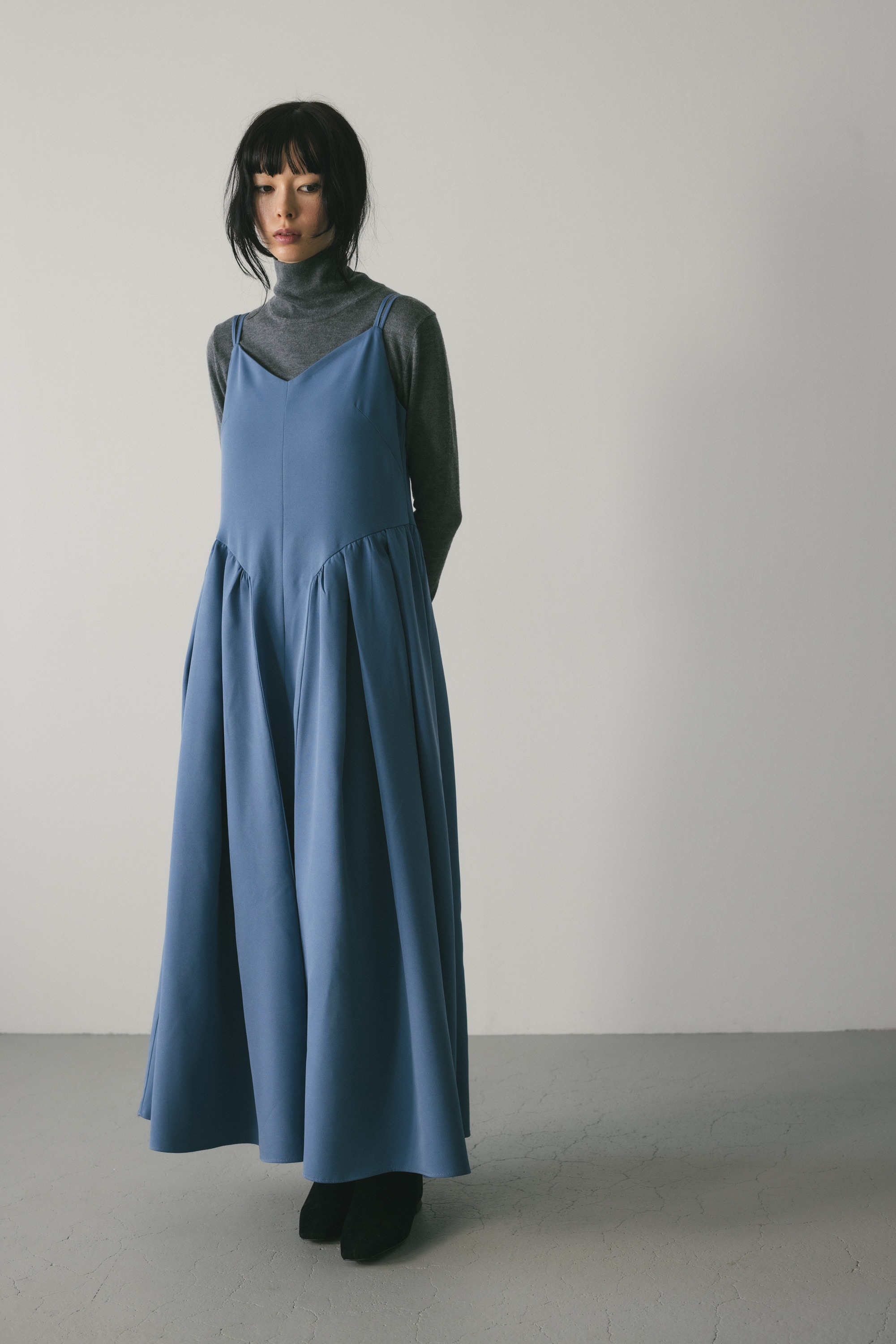 STYLEMIXER | サイドギャザーキャミワンピース (ワンピース(ロング