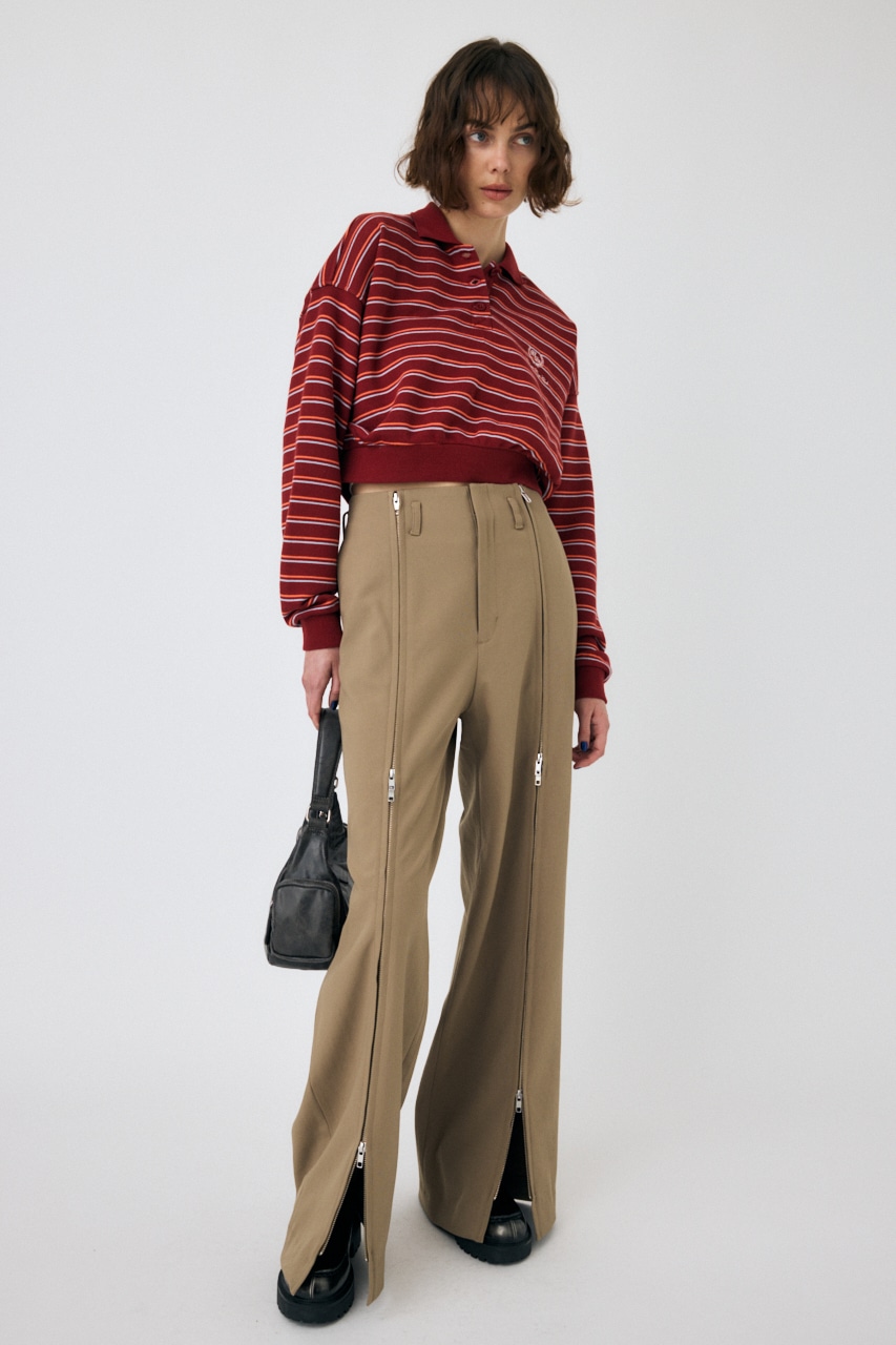MOUSSY | ZIP UP WIDE トラウザーズ (パンツ ) |SHEL'TTER WEBSTORE