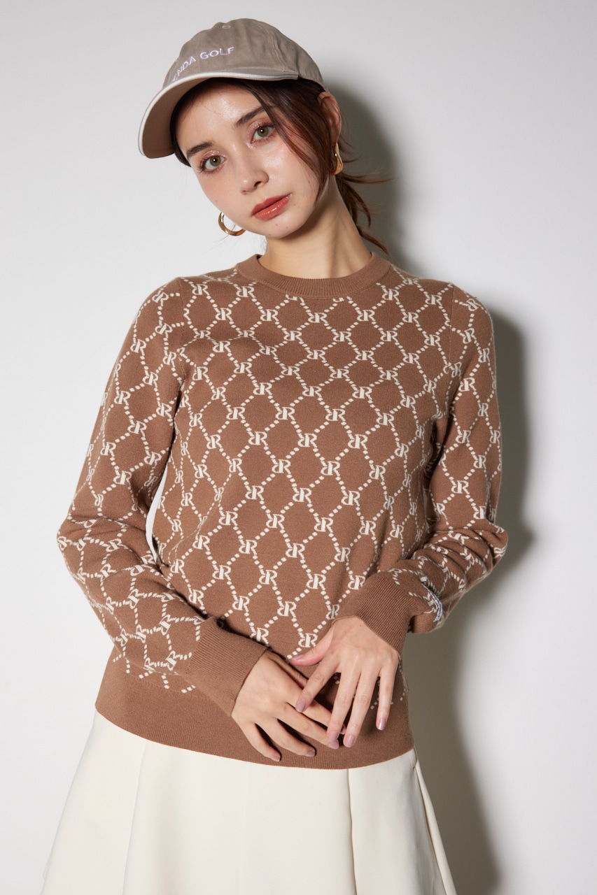 RIENDA GOLF | 【RIENDA GOLF】モノグラムロゴニットトップス (ニット