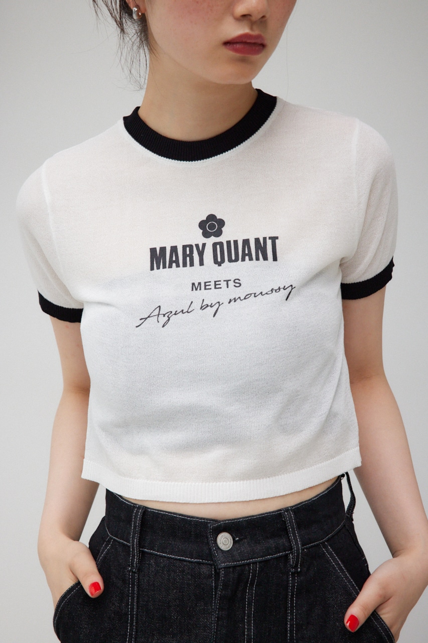 AZUL BY MOUSSY | MARY QUANT×AZUL シアーロゴニット (ニット ) |SHEL