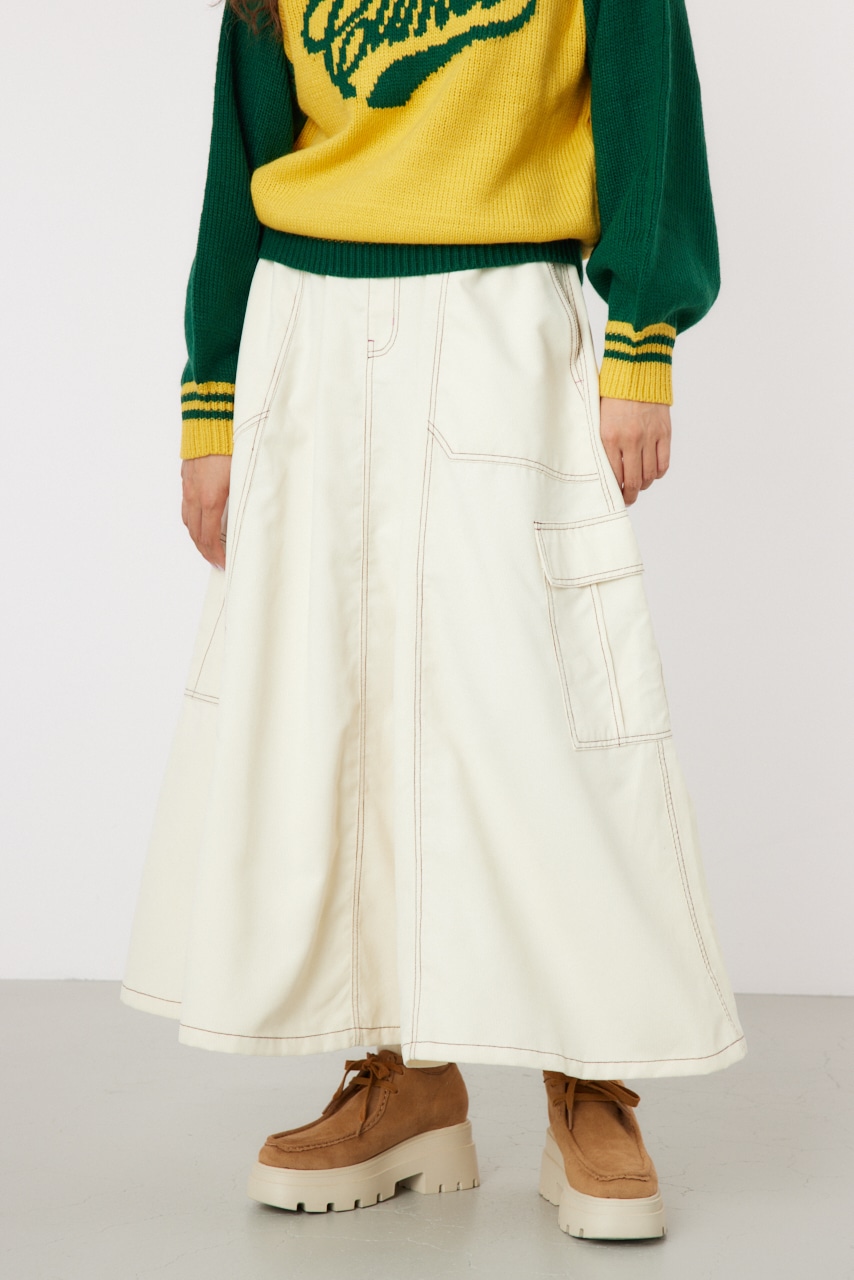 RODEO CROWNS WIDE BOWL | コーデュロイステッチフレアカーゴスカート