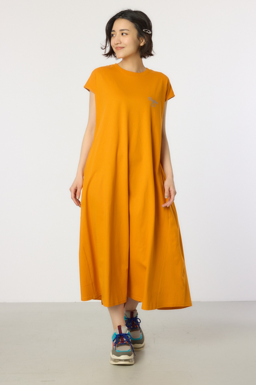 RODEO CROWNS WIDE BOWL | 配色ステッチノースリーブワンピース