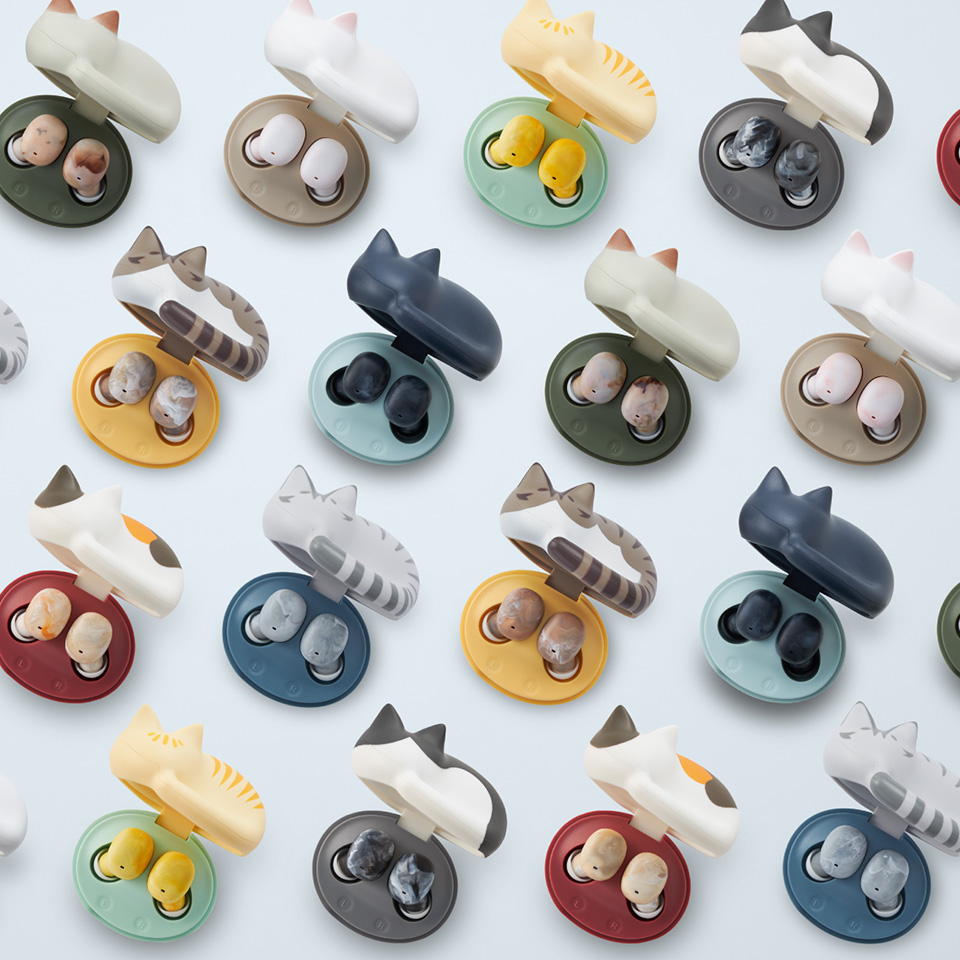 ラディウス HP-C28BTT 猫のかたちの完全ワイヤレスイヤフォン NEKO