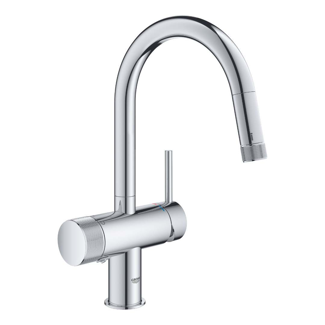 浄水器一体型キッチン混合水栓 節湯C1 JPK61802 ｽﾌﾟﾚｰﾎｰｽ ﾗｳﾝﾄﾞ GROHE