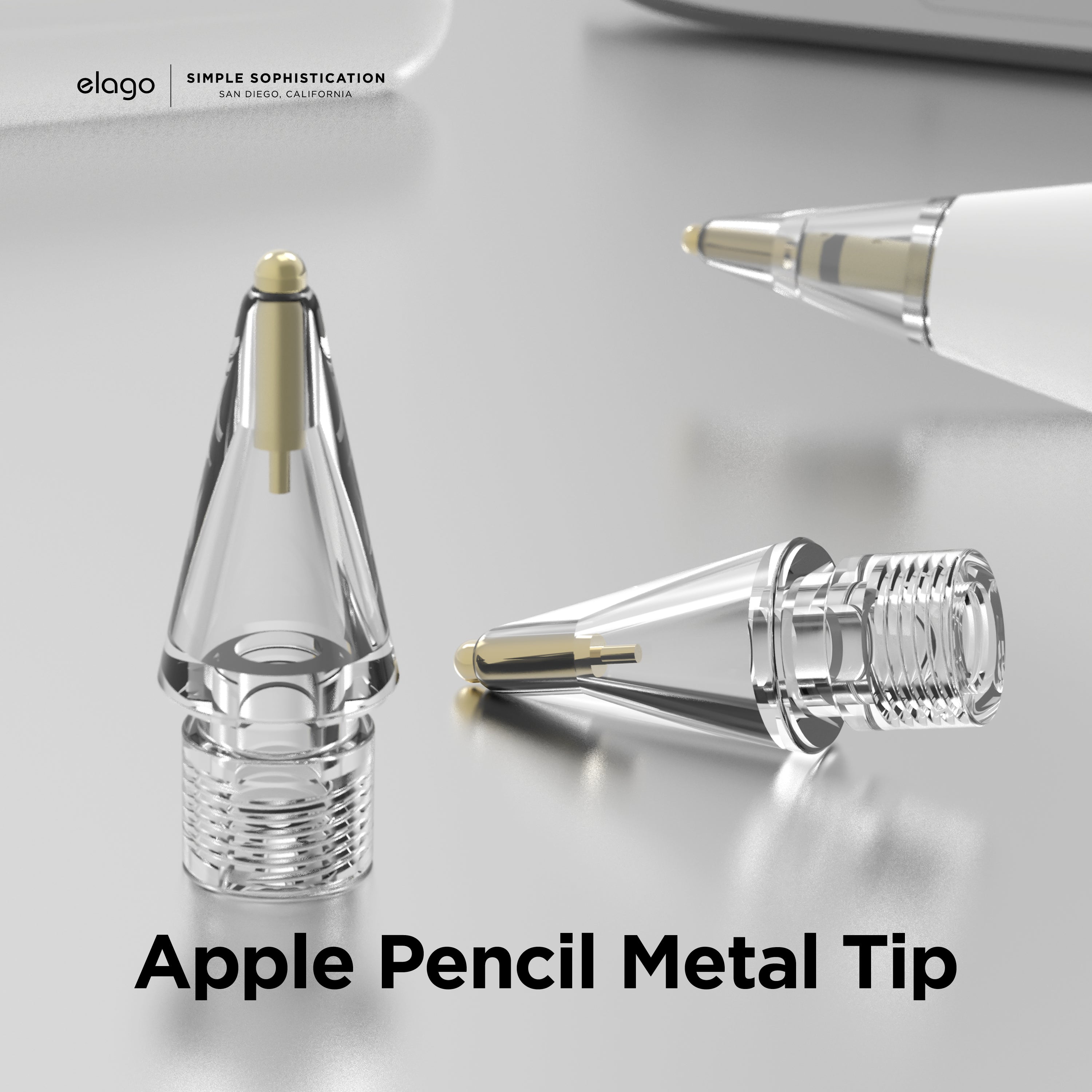 Apple Pencil Metal Pencil Replacement Tips [2 Pack] - elago