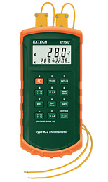 EXTECH 421502 Type J/K, Dual Input Thermometer with Alarm