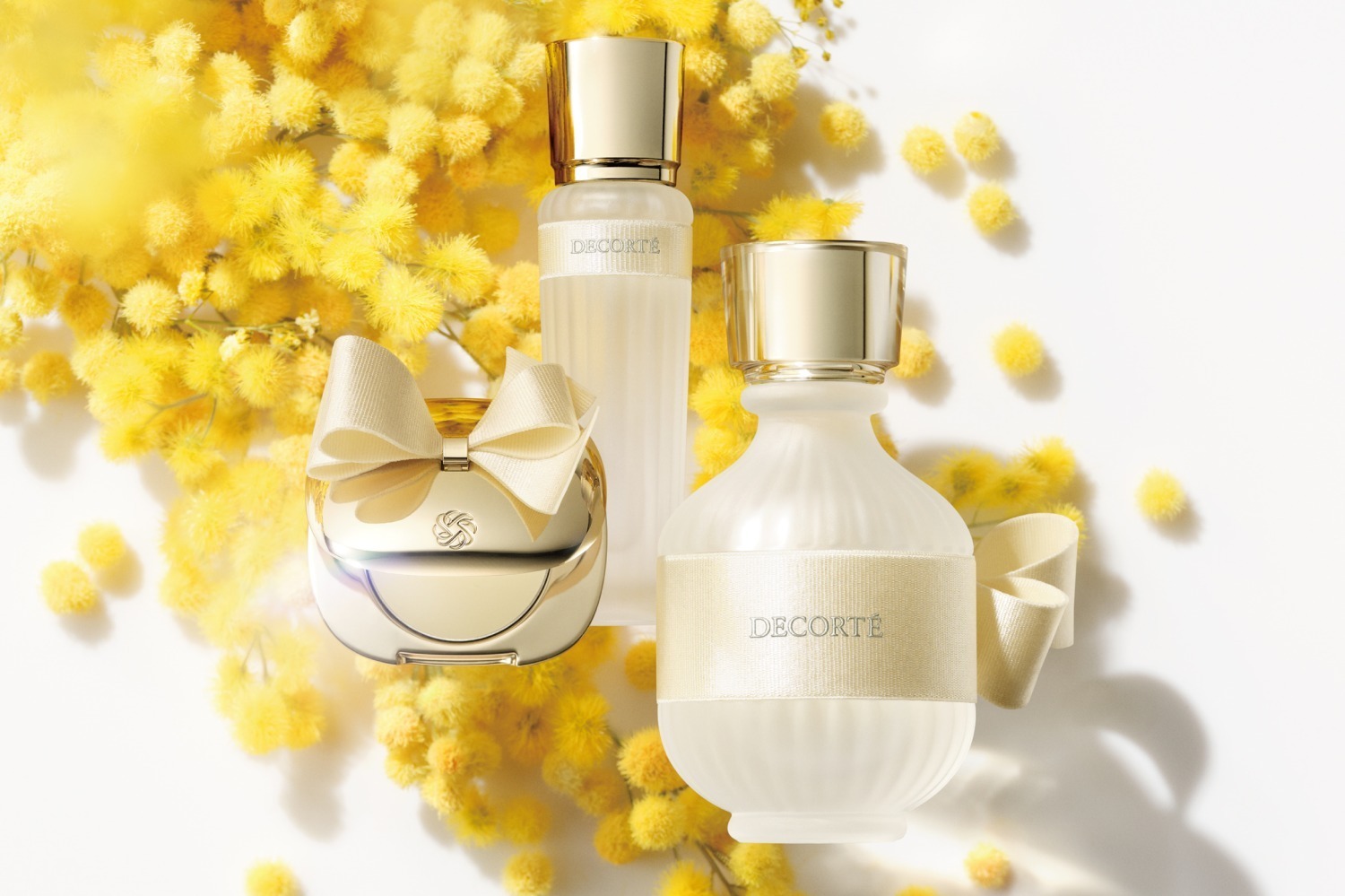 コスメデコルテ25年春、着物着想フレグランスに「ミモザの香り」帯