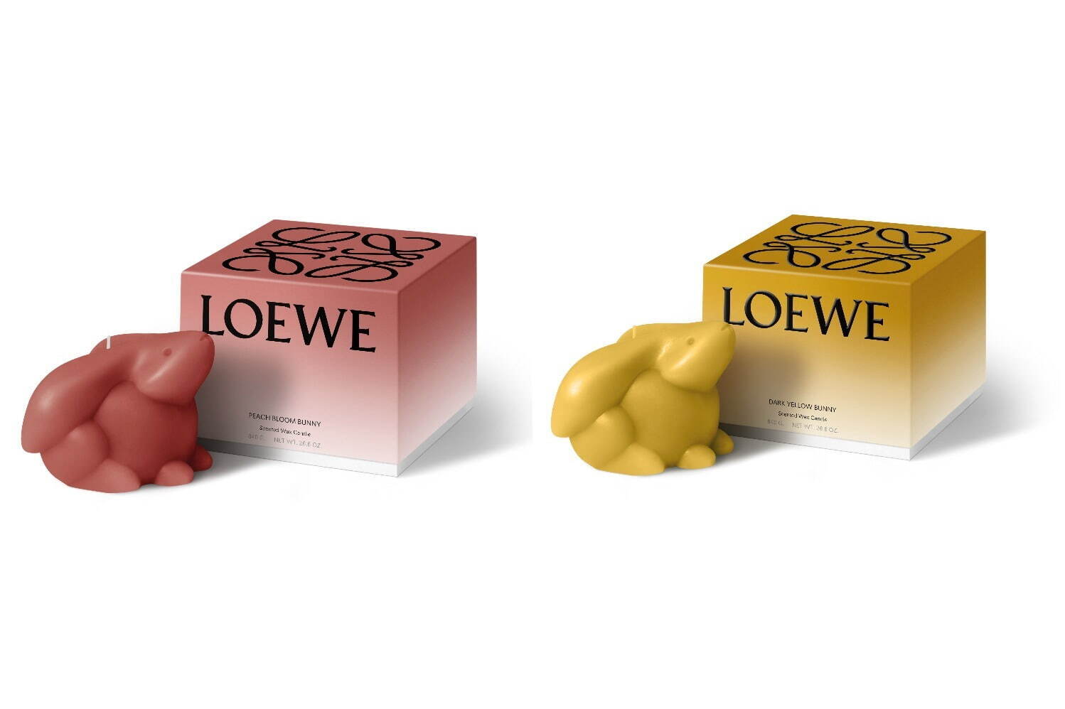 ロエベ フレグランス23年干支“うさぎ”の限定キャンドル、カラフルな全3