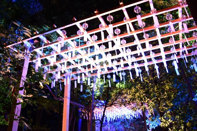 川越氷川神社 縁むすび風鈴」色鮮やかな江戸風鈴＆小川ライトアップ