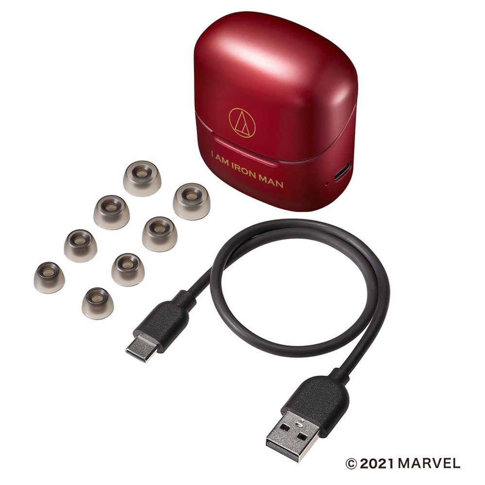 オーディオテクニカ、アイアンマン仕様のワイヤレスイヤホン