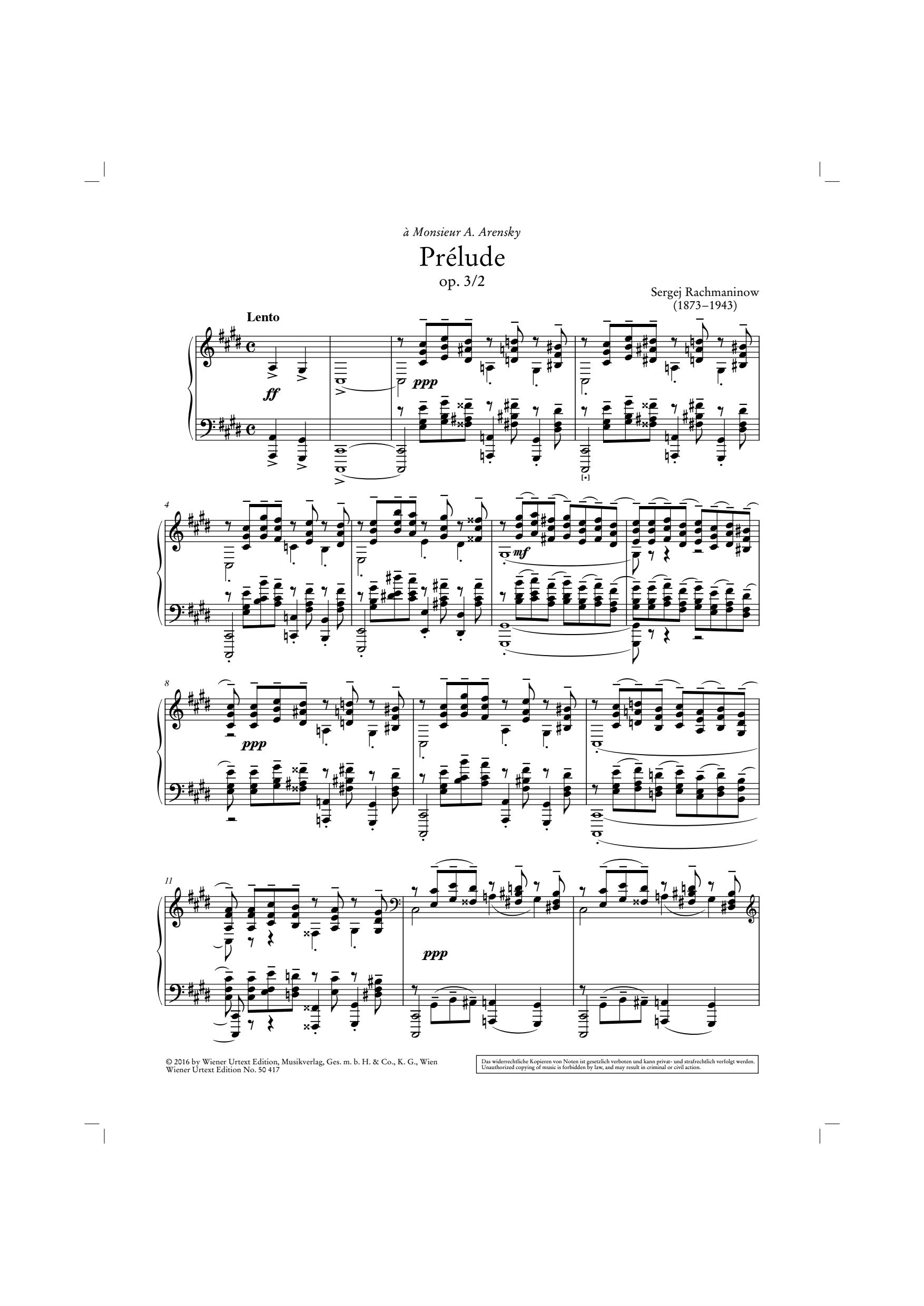 Rachmaninoff: Prélude in C-sharp Minor, Op. 3, No. 2 – Ficks Music