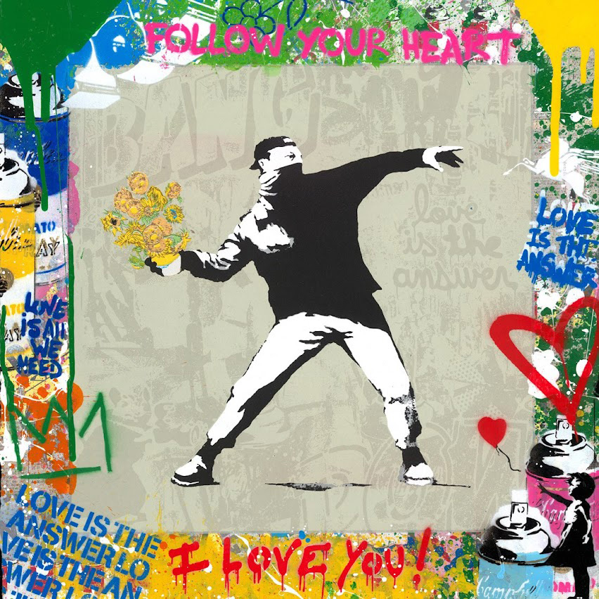 Banksy Flower Thrower』ミスター・ブレインウォッシュ／Mr.Brainwash
