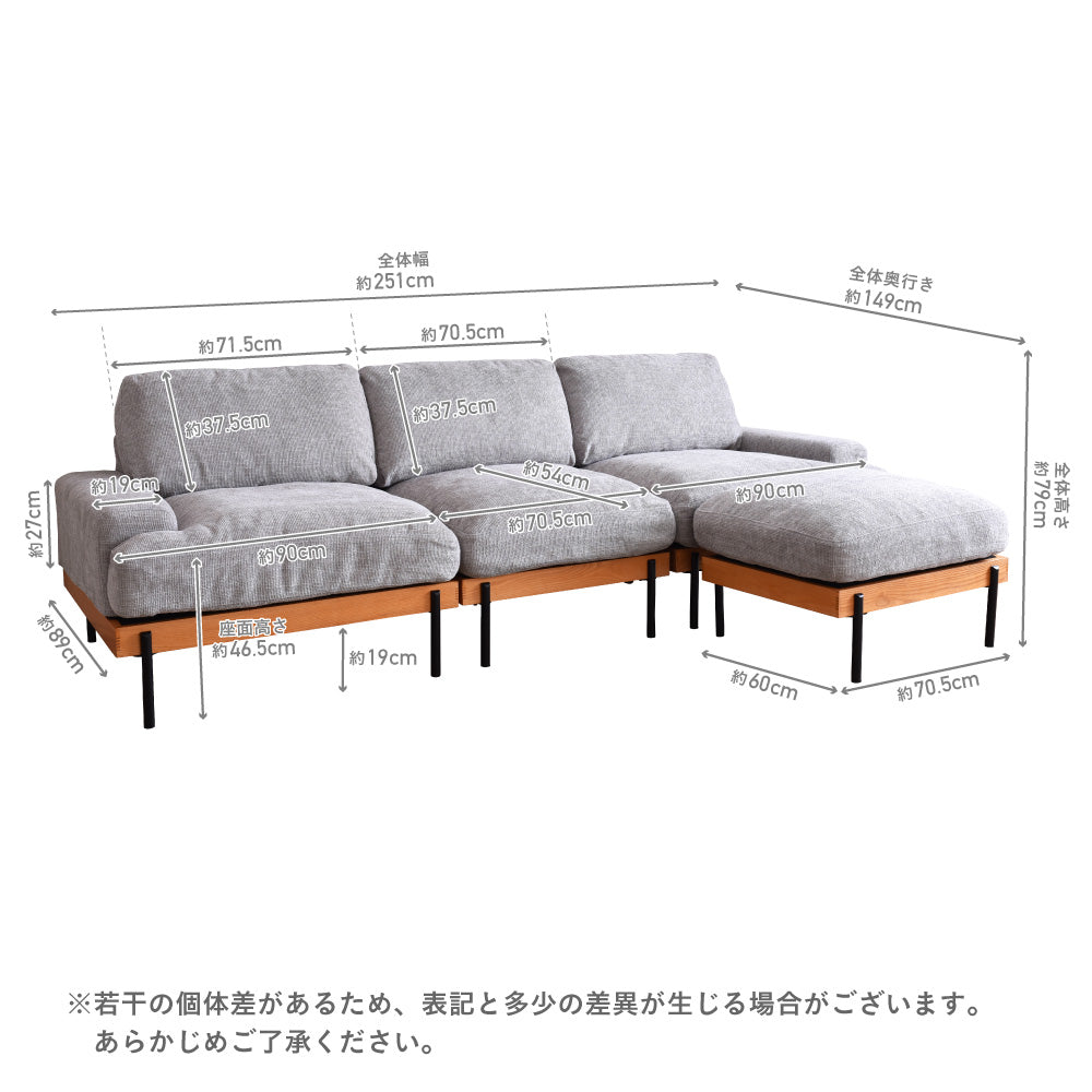 あす着] 幅250cm ソファ 3人掛け ソファー おしゃれ 座面 広い 奥行き