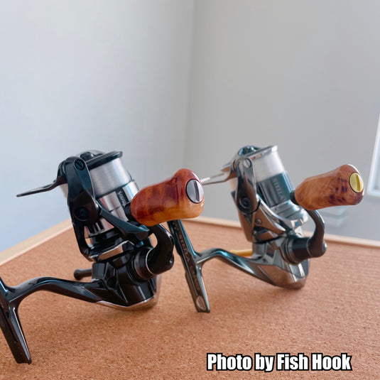 わたらせ樹脂工房 ウッドノブ シマノ 左用 01 / Watarase Resin Studio