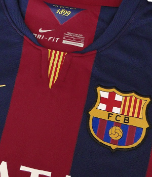 ナイキ/14/15バルセロナ/ホーム/半袖/スアレス/bekoバッジ付 サッカー