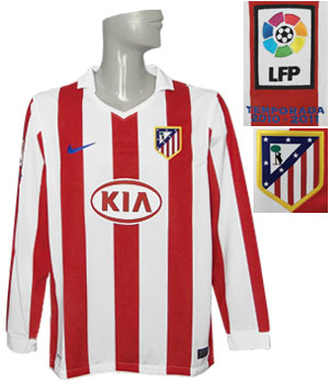 ナイキ/10/11アトレティコマドリード/ホーム/長袖/フォルラン サッカー
