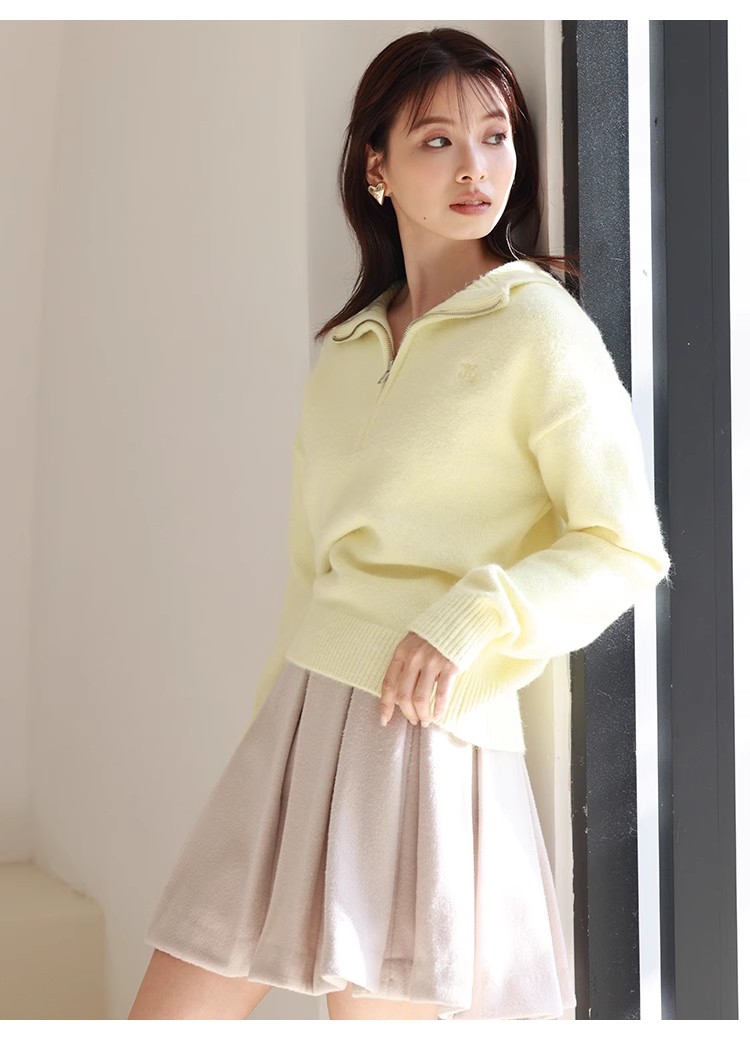 Fubail / ハーフジップニットプルオーバー