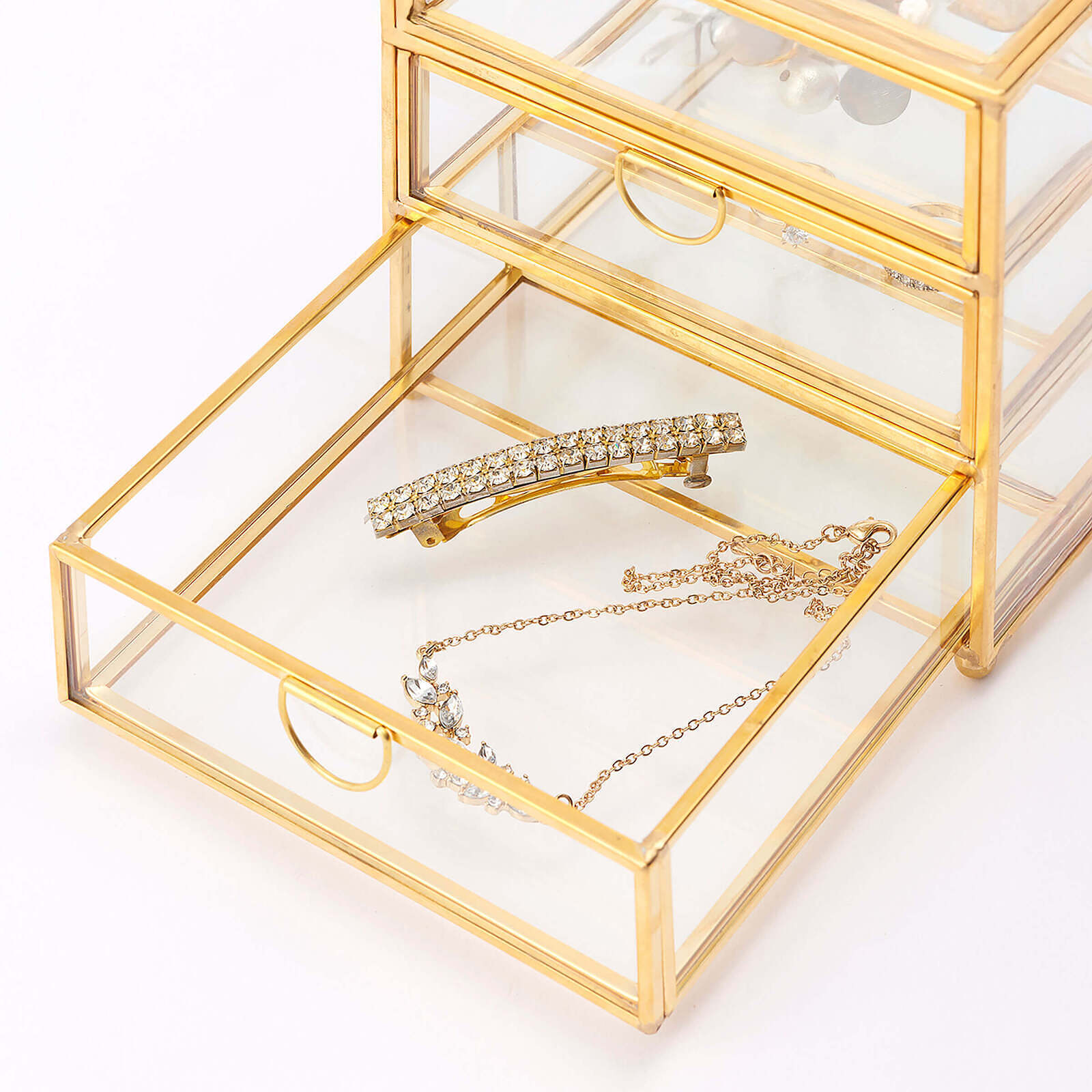 真鍮ガラスジュエルケース [ 2-U ]