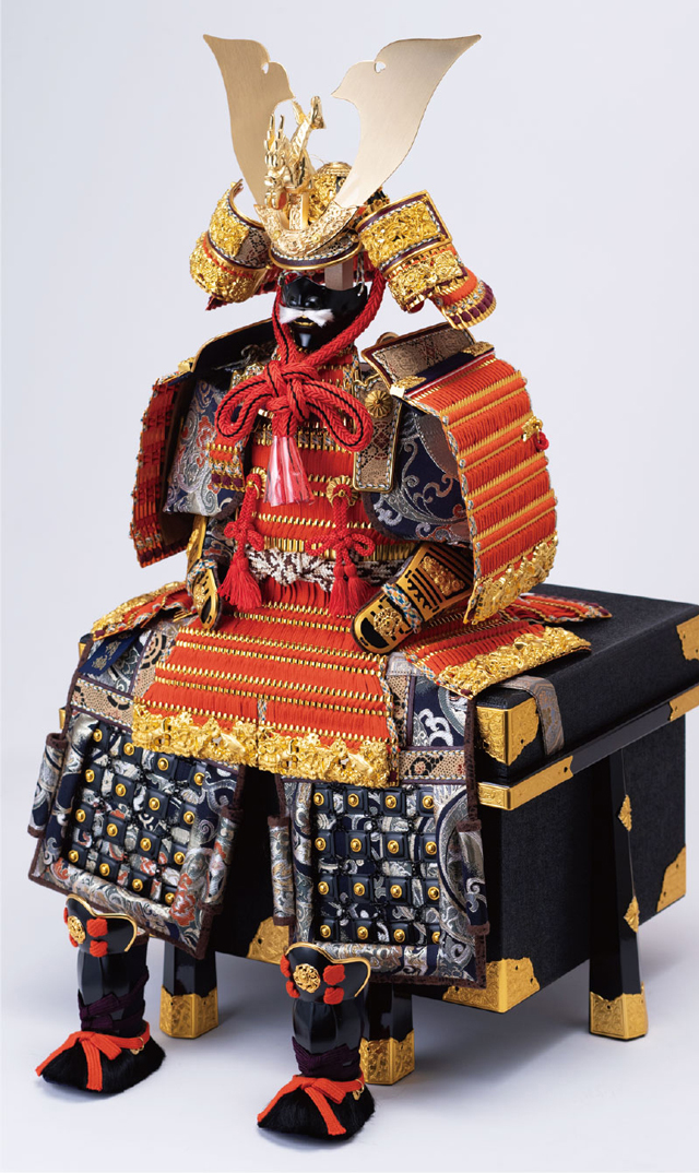 金小札赤糸威大鎧 焼桐高床台飾No3211セット | 五月人形・鎧兜