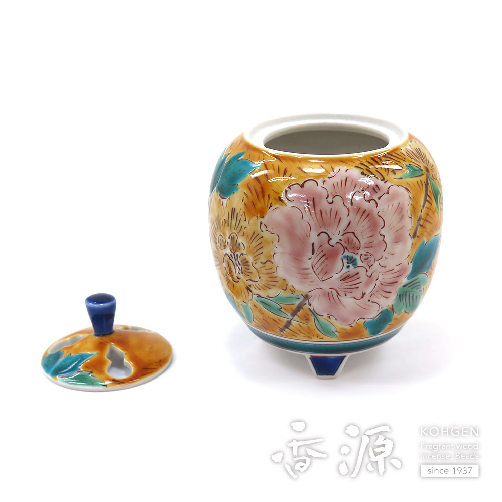 九谷焼 香炉 牡丹［松浦慎弥］ 限定品の通販 - お香専門店香源