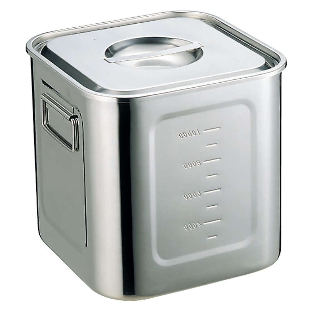 EBM モリブデン 角型キッチンポット 目盛付 27cm(27cm