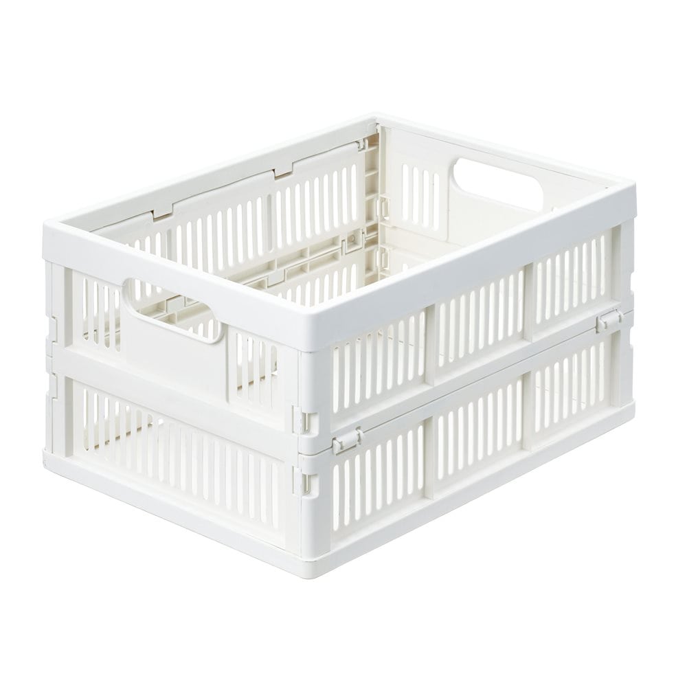 LIFELEX 折りたたみコンテナS ホワイト(単品): 家具・インテリア